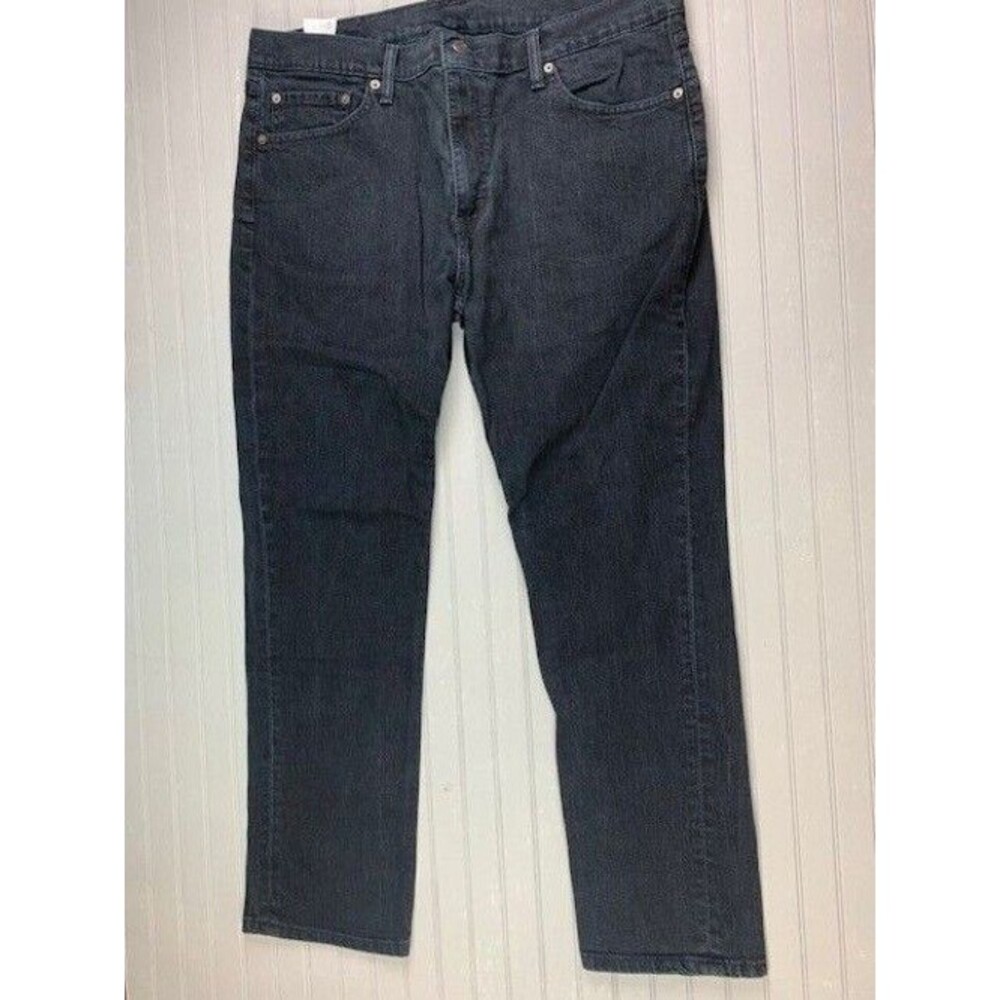 Levi Size 38x30 Mens Jeans Black Straight Leg (Actual Inseam 29)